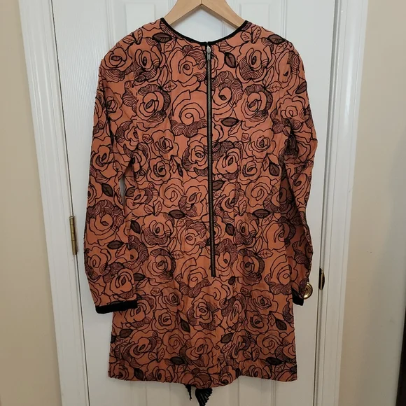 Vintage Tracy Reese Silk Embroidered Floral Dress Size S - Picture 2 of 4